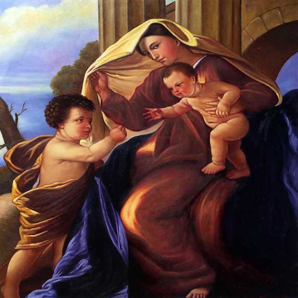 The Madonna with Child and Saint John the Baptist (Custom)