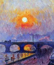 Sunset over Waterloo Bridge, 1916