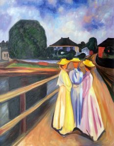 Three Girls on the Jetty, 1903