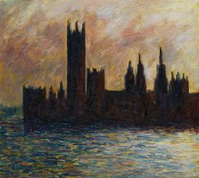 London. The Houses of Parliament (Sun Breaking through the Fog)