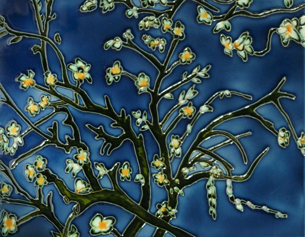 Branches of an Almond Tree Accent Tile (felt back)