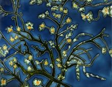 Branches of an Almond Tree Accent Tile (felt back)