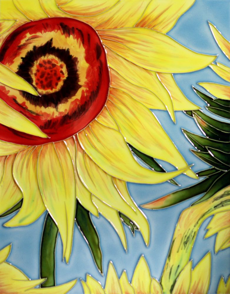 Sunflowers (detail) Accent Tile (felt back)