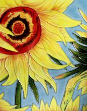 Sunflowers (detail) Accent Tile (felt back)