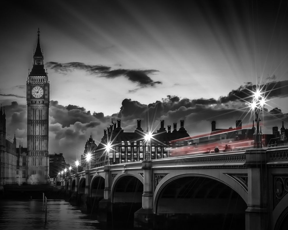 London, Westminster Bridge at Sunset