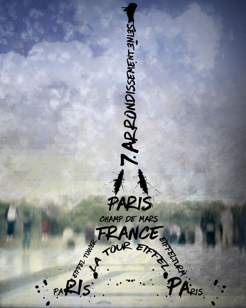 Digital Art, Paris Eiffel Tower No 1