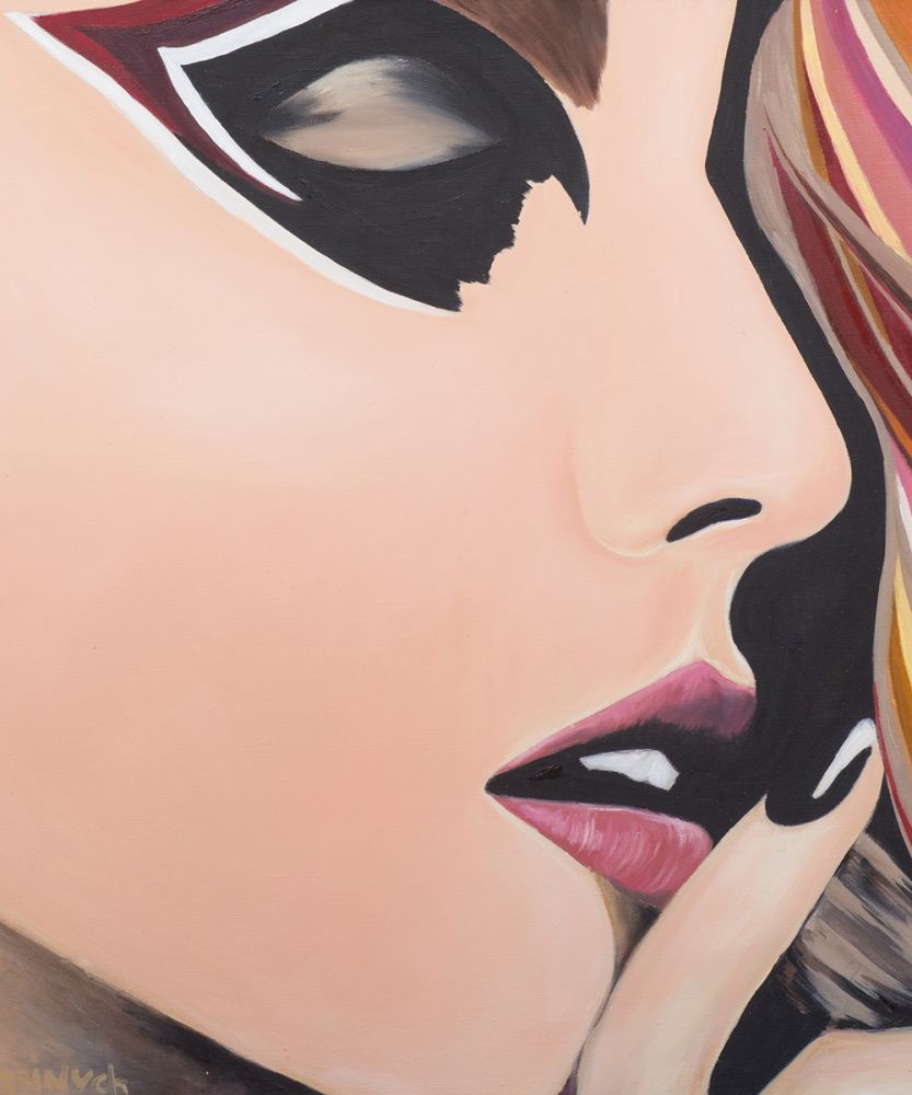 Beautiful Lady Painting Lips