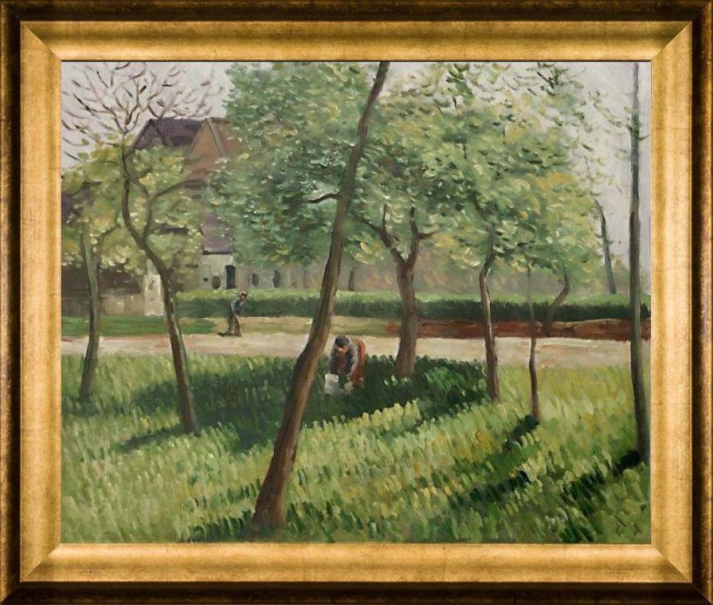 An Enclosure in Eragny Pre-framed - Athenian Gold Frame 20"X24"