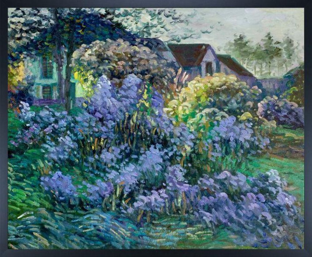 The Asters, 1906 Pre-framed - Studio Black Wood Frame 20"X24"