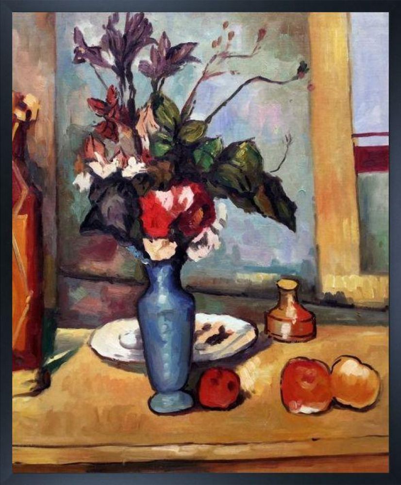 Le Vase Bleu Pre-framed - Studio Black Wood Frame 20"X24"