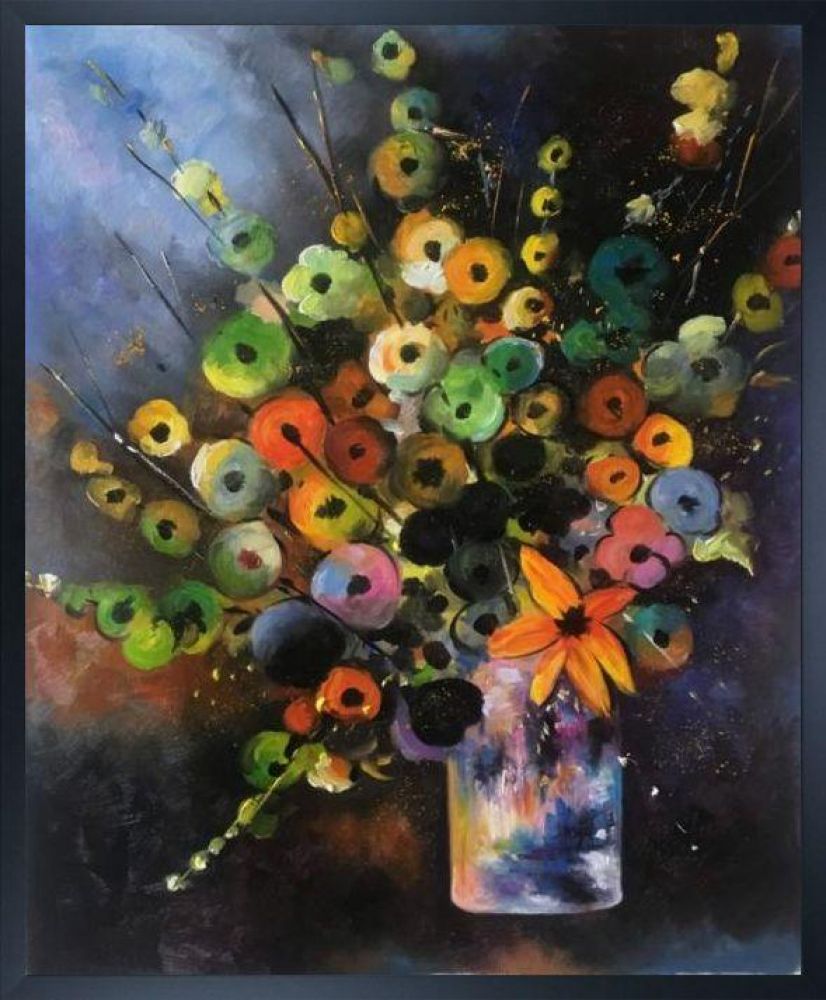 Bunch (451180) Reproduction Pre-framed - Studio Black Wood Frame 20"X24"