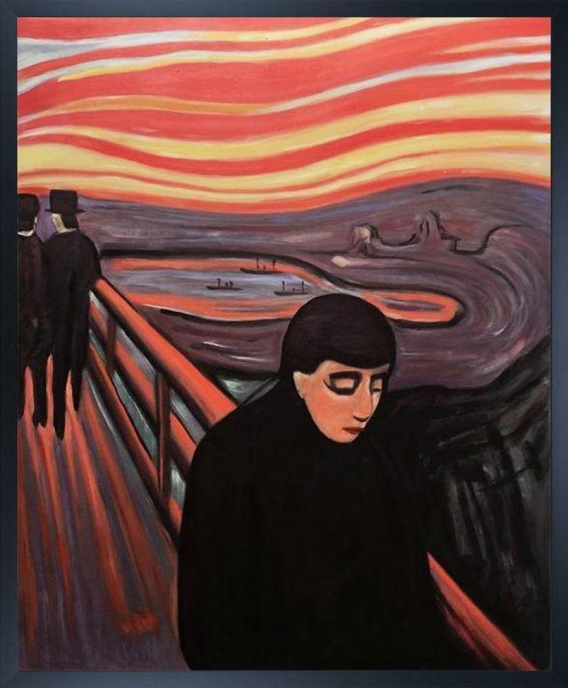 Despair, 1894 Pre-framed - Studio Black Wood Frame 20"X24"