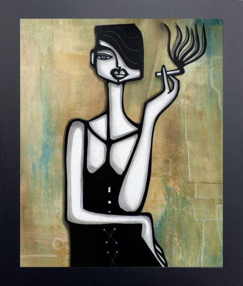 Bad Habits Pre-framed - Flat Black Studio Frame 20"X24"