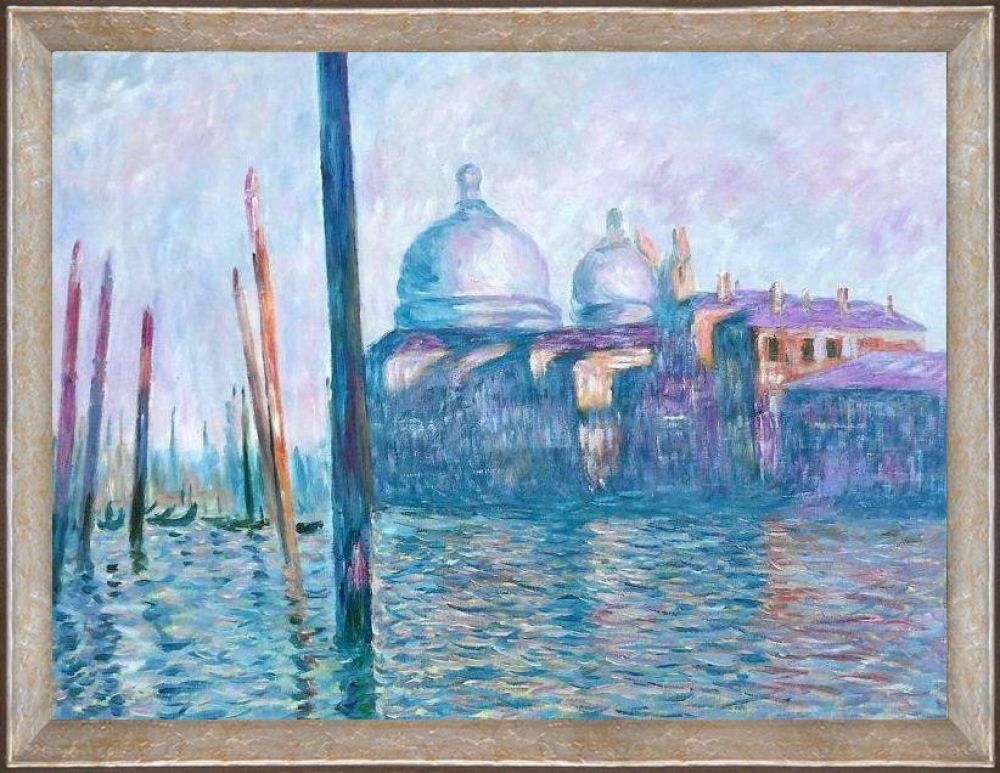 The Grand Canal, Venice Pre-framed - Silver Luna Frame 30"X40"