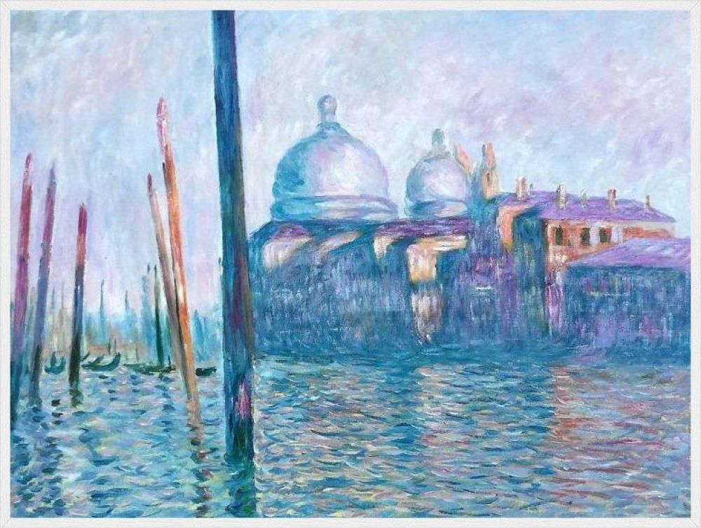 The Grand Canal, Venice Pre-framed - Studio White Wood Frame 30"X40"