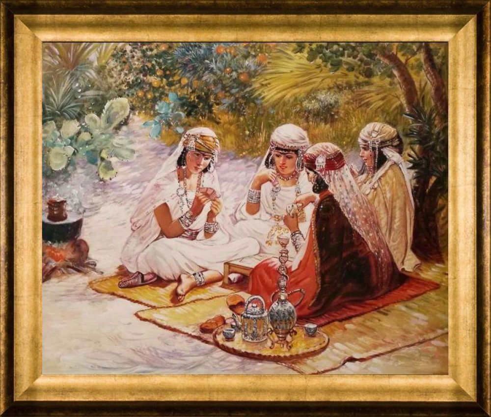 The Card Players Pre-framed - Athenian Gold Frame 20"X24"