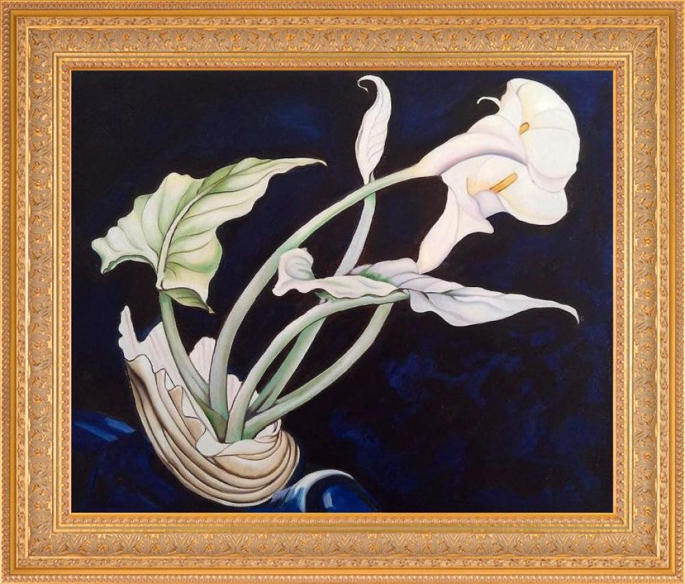 Calla Lilies (Bert Savoy) Pre-framed - Sovereign Frame 20" X 24"