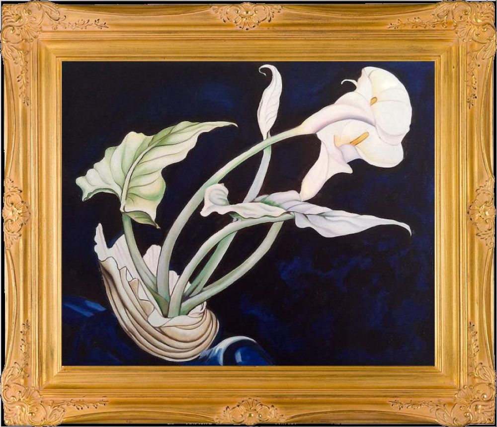 Calla Lilies (Bert Savoy) Pre-framed - Imperial Gold Frame 20" X 24"