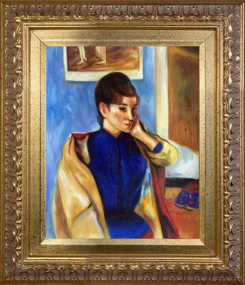 Madeleine Bernard Pre-Framed - Elegant Gold Frame 8"X10"