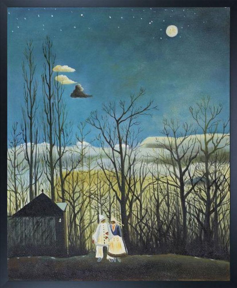 A Carnival Evening Pre-framed - Studio Black Wood Frame 20"X24"