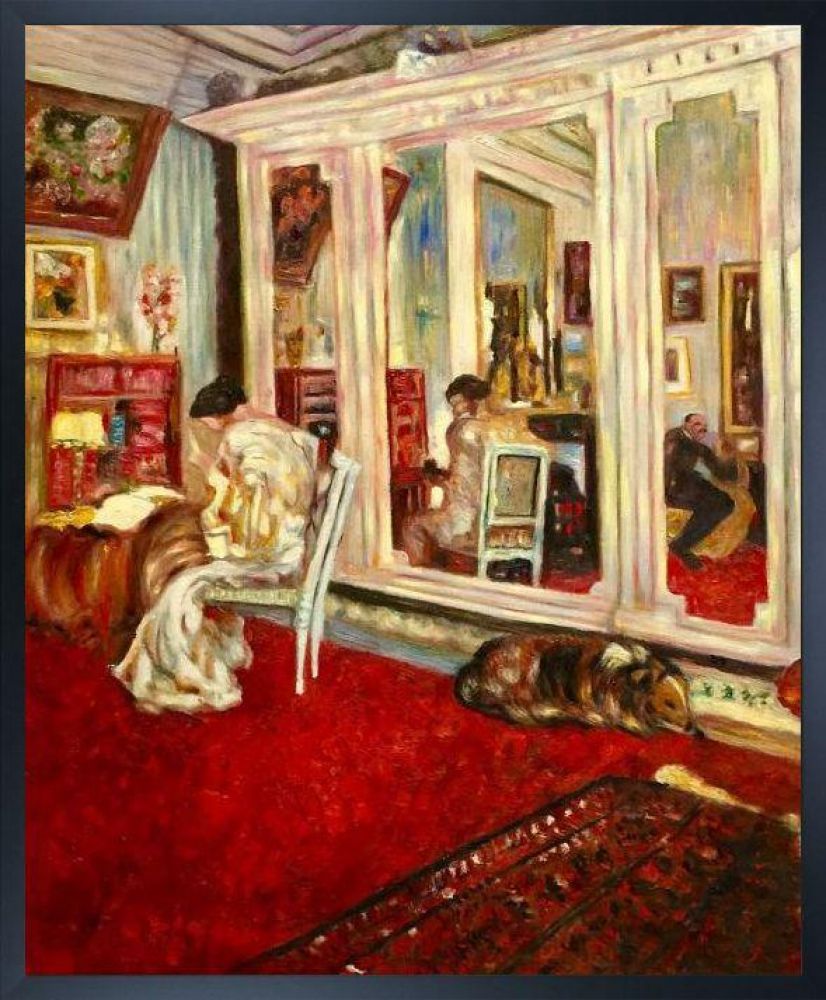 The Hessels in Their Dressing Room Pre-framed - Studio Black Wood Frame 20"X24"