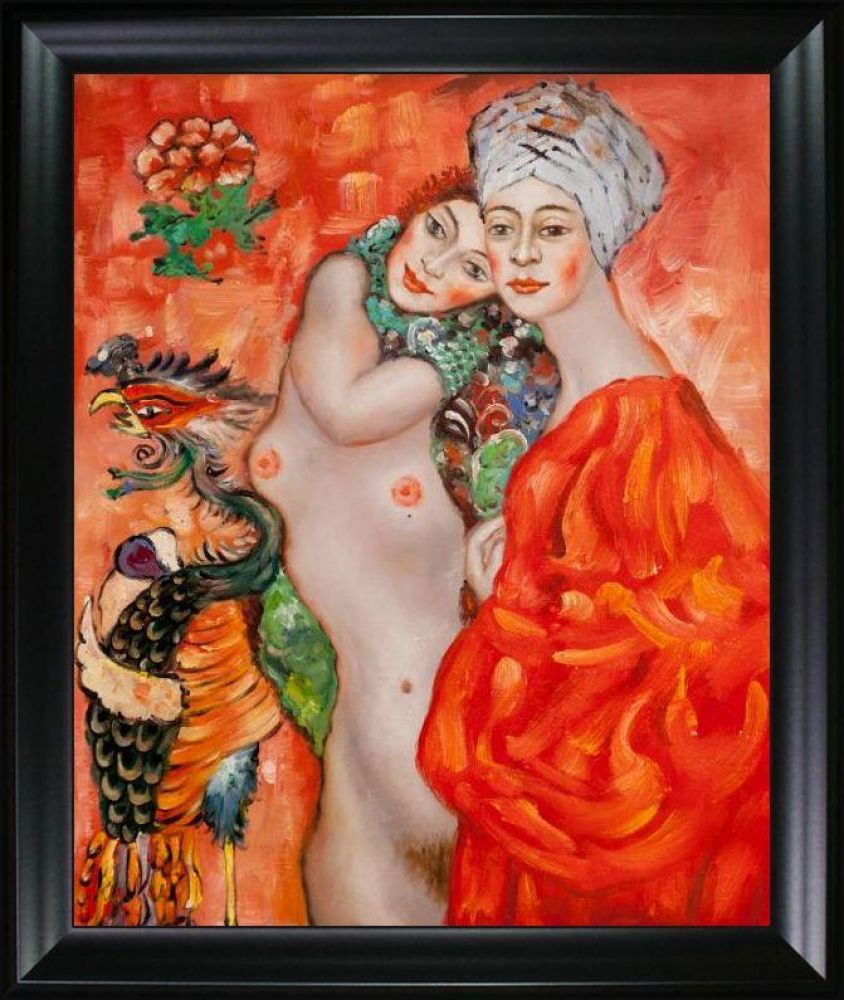 Girl Friends Pre-framed - Black Matte Frame 20"X24"