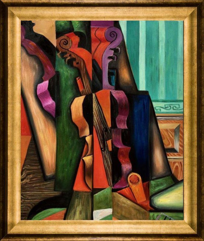 Violon et guitare Pre-framed - Athenian Gold Frame 20"X24"