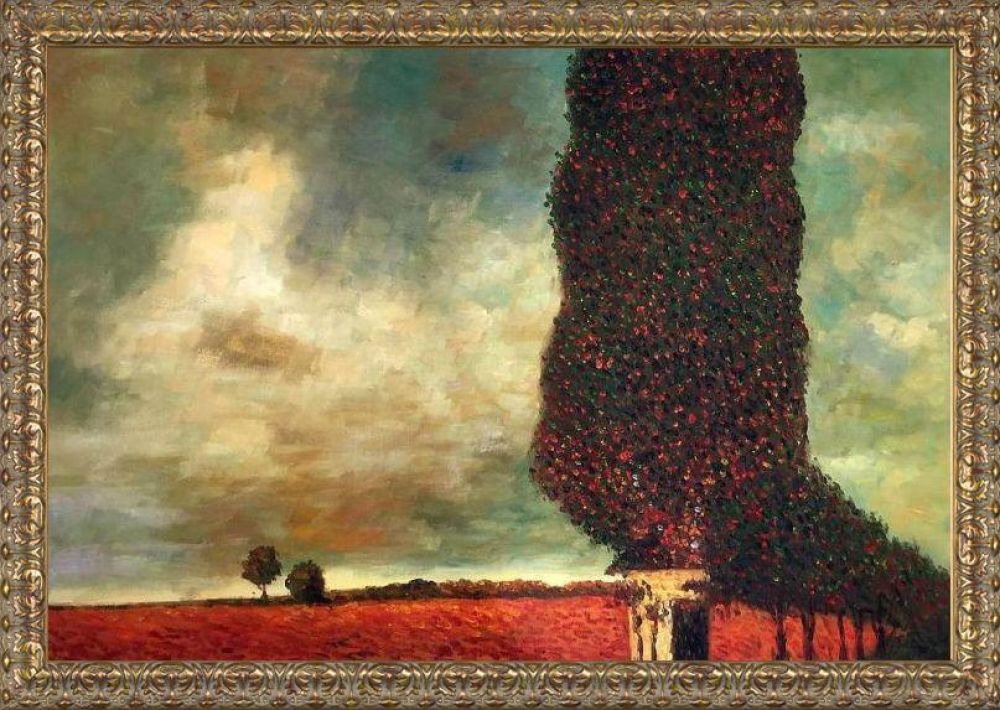 High Poplar Pre-framed - Golden Oak Leaf Frame 24"X36"