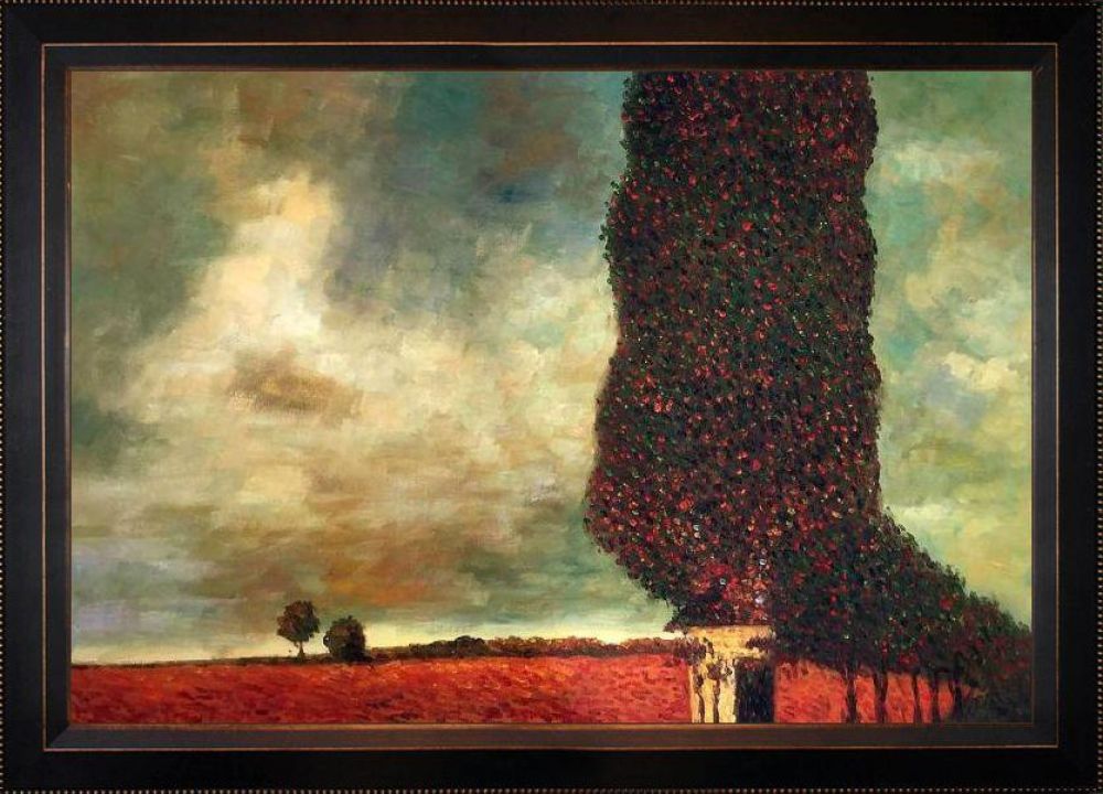 High Poplar Pre-framed - Veine D'Or Bronze Angled Frame 24"X36"