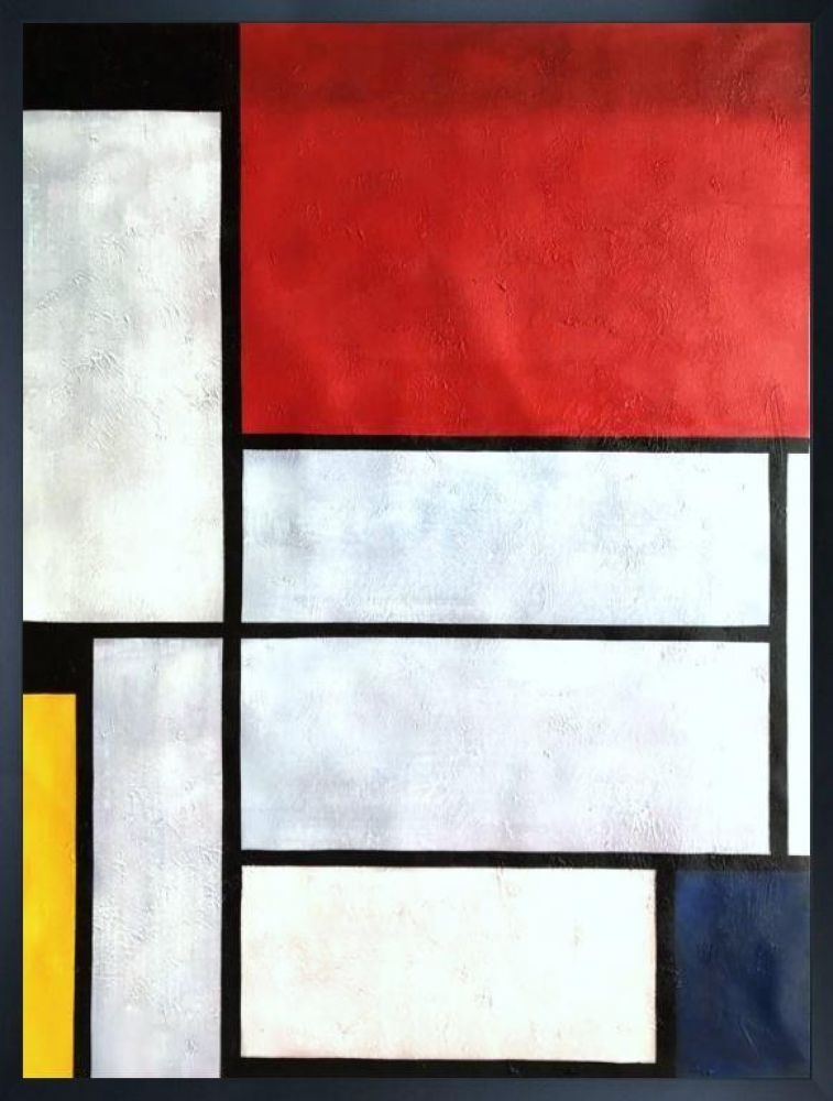 Tableau I Pre-framed - Studio Black Wood Frame 30"X40"