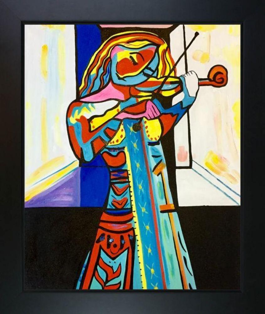 Hay Diddle Diddle Reproduction Pre-framed - New Age Black Frame 20"X24"