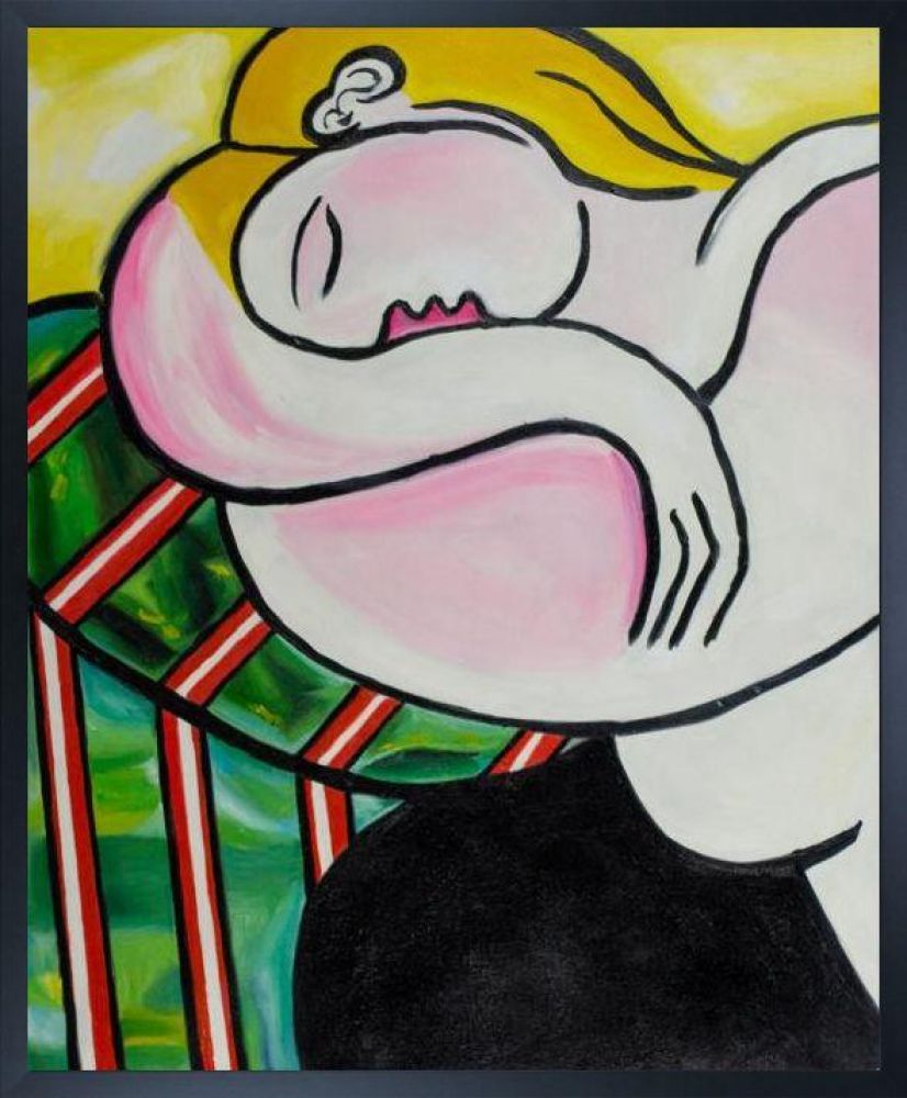 Picasso by Nora, Out Cold Pre-framed - Studio Black Wood Frame 20"X24"