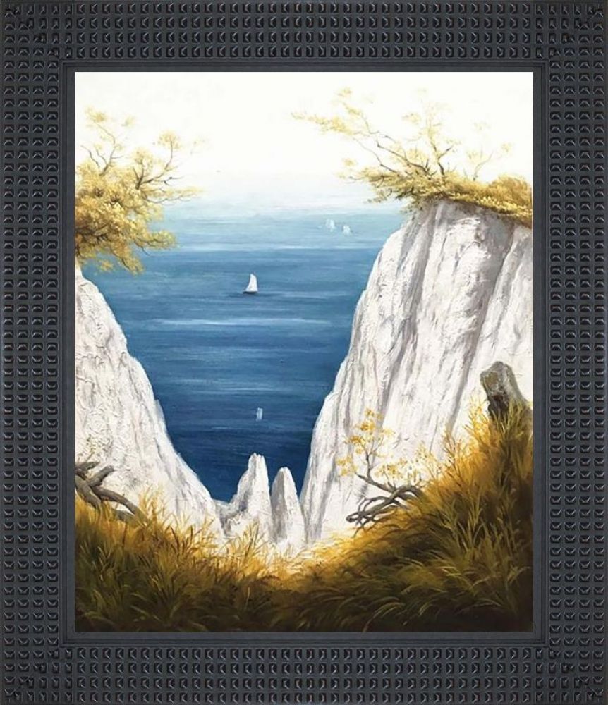 Chalk Cliffs at Rugen Pre-Framed - Java Bean Frame 20" X 24"