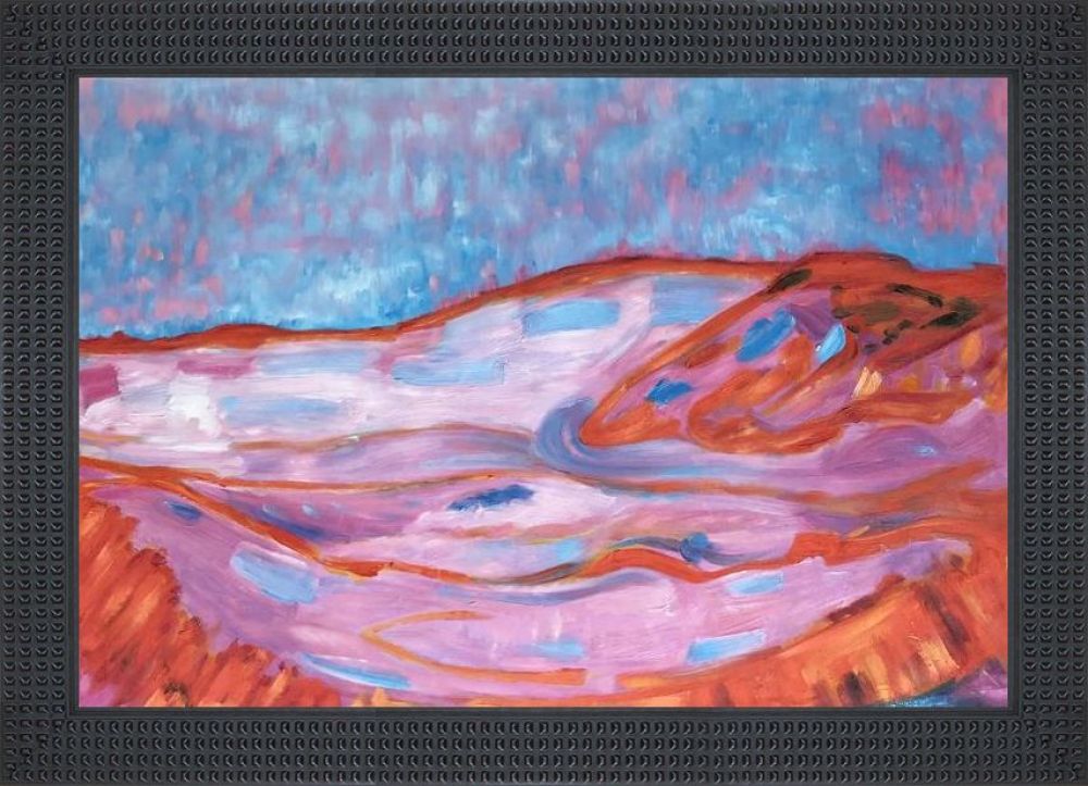 Dune IV Pre-Framed - Java Bean Frame 24" X 36"