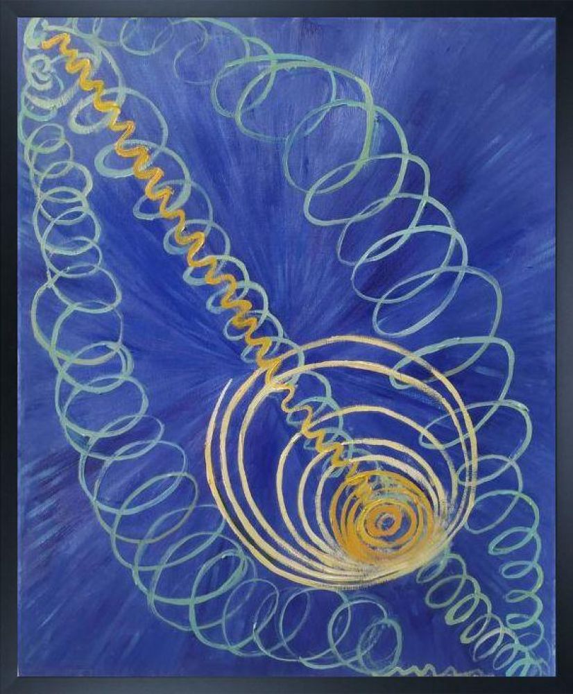 Group I, The WU/Rose Series, No. 16, Primordial Chaos Pre-framed - Studio Black Wood Frame 20"X24"