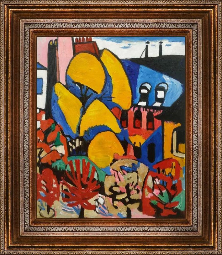 Trees Pre-Framed - Mediterranean Bronze Frame 20"X24"