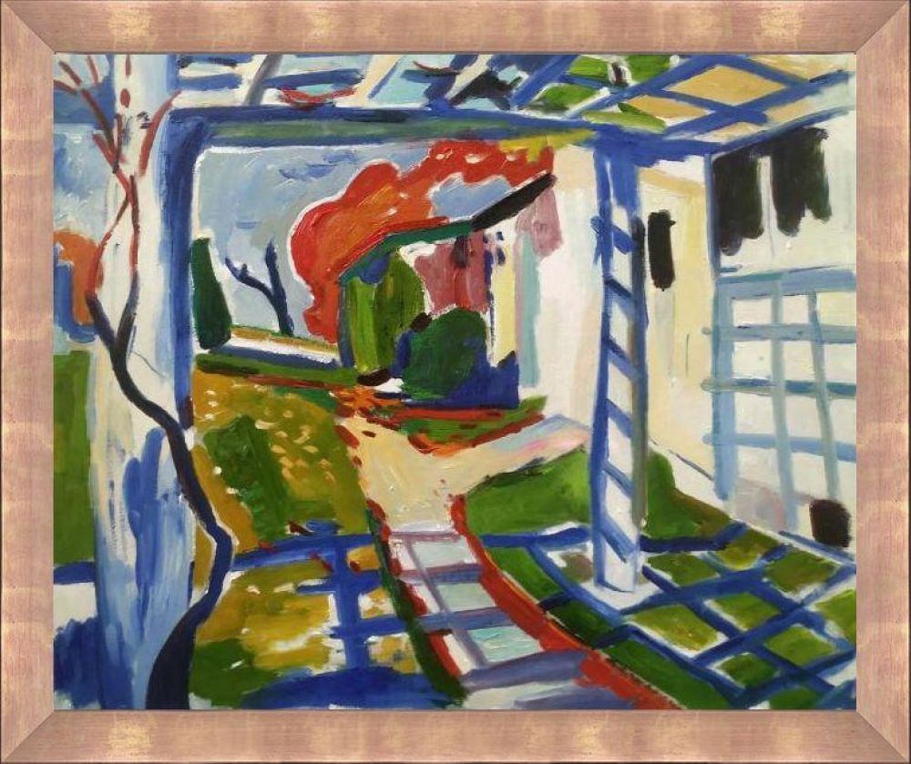 Grape Arbor Pre-framed - Blushing Rose Gold Frame 20" X 24"