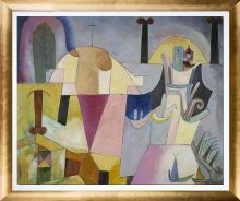 Black Columns in a Landscape Pre-framed