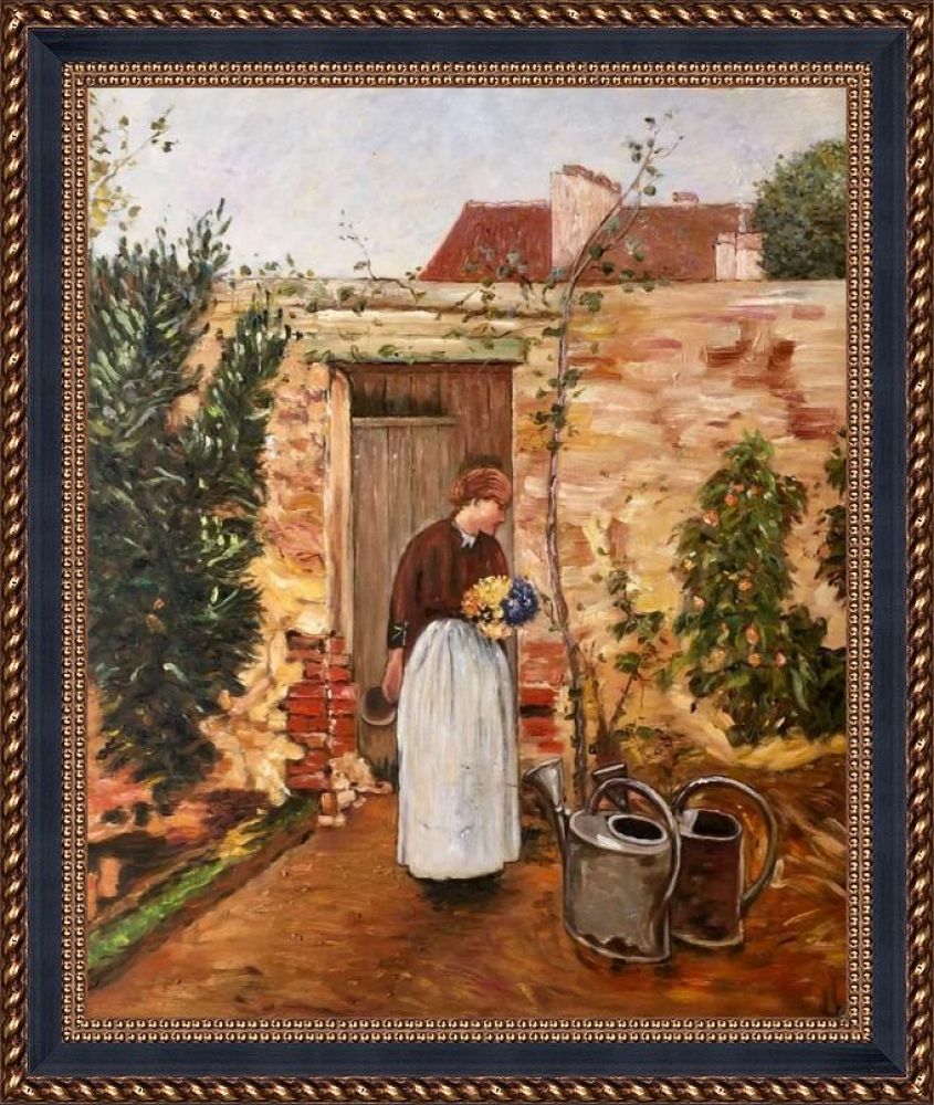 The Garden Door Pre-Framed - Verona Black and Gold Braid 20" X 24"