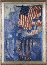 The Avenue in the Rain Pre-Framed