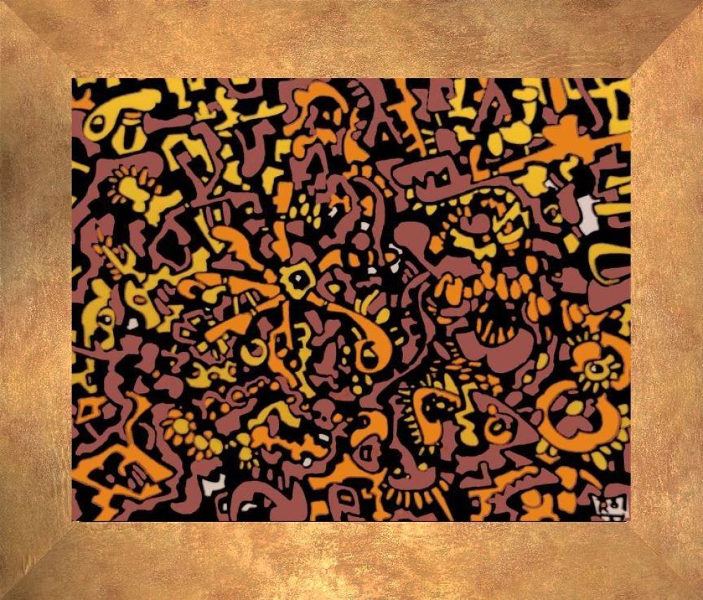 Rouy Pre-framed - Florentine Gold Frame 16"X20"