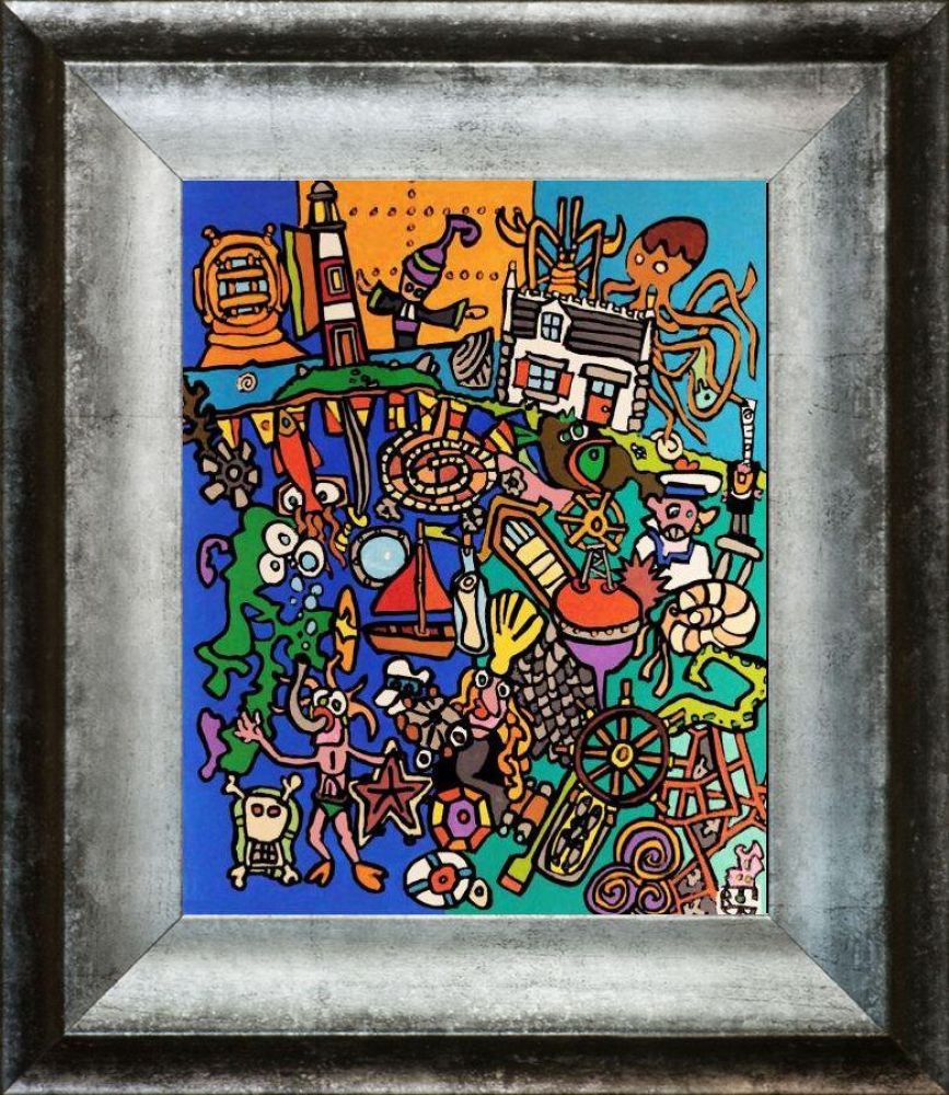 Crozon Pre-framed - Athenian Distressed Silver Frame 8"x10"