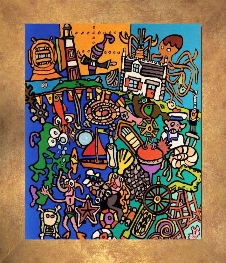 Crozon Pre-framed - Florentine Gold Frame 20"X24"