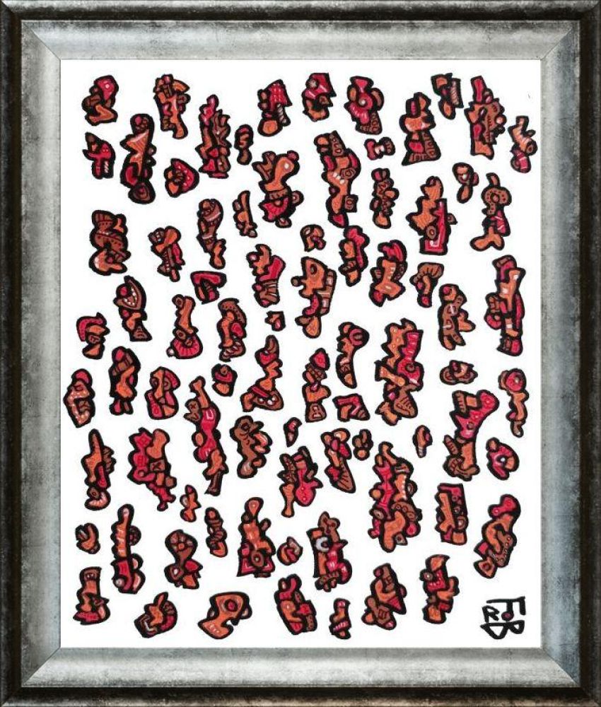 Ryk Pre-framed - Athenian Distressed Silver Frame 20"X24"