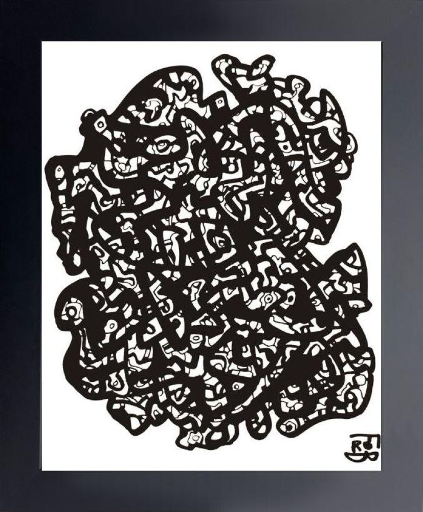 Grotesque Pre-framed - Flat Black Studio Frame 16"X20"