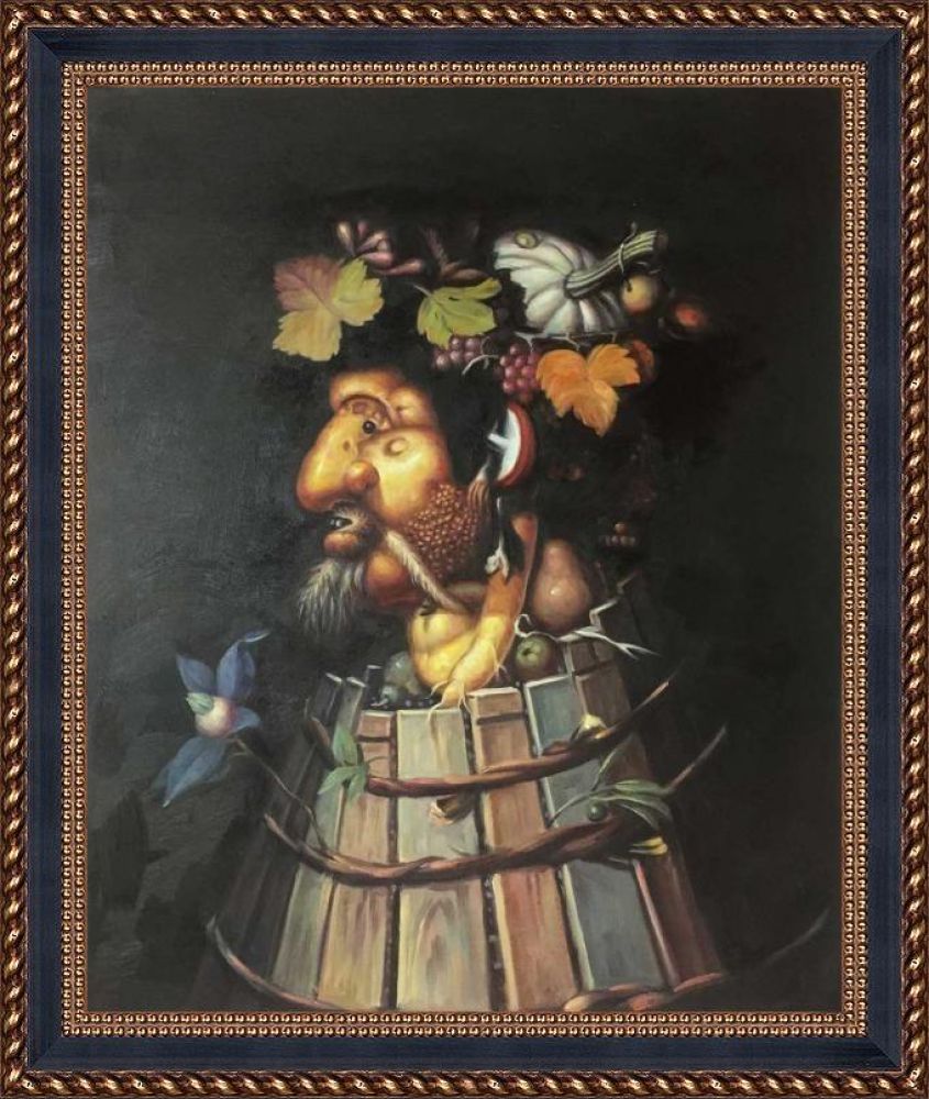 Autumn Pre-Framed - Verona Black and Gold Braid 20" X 24"