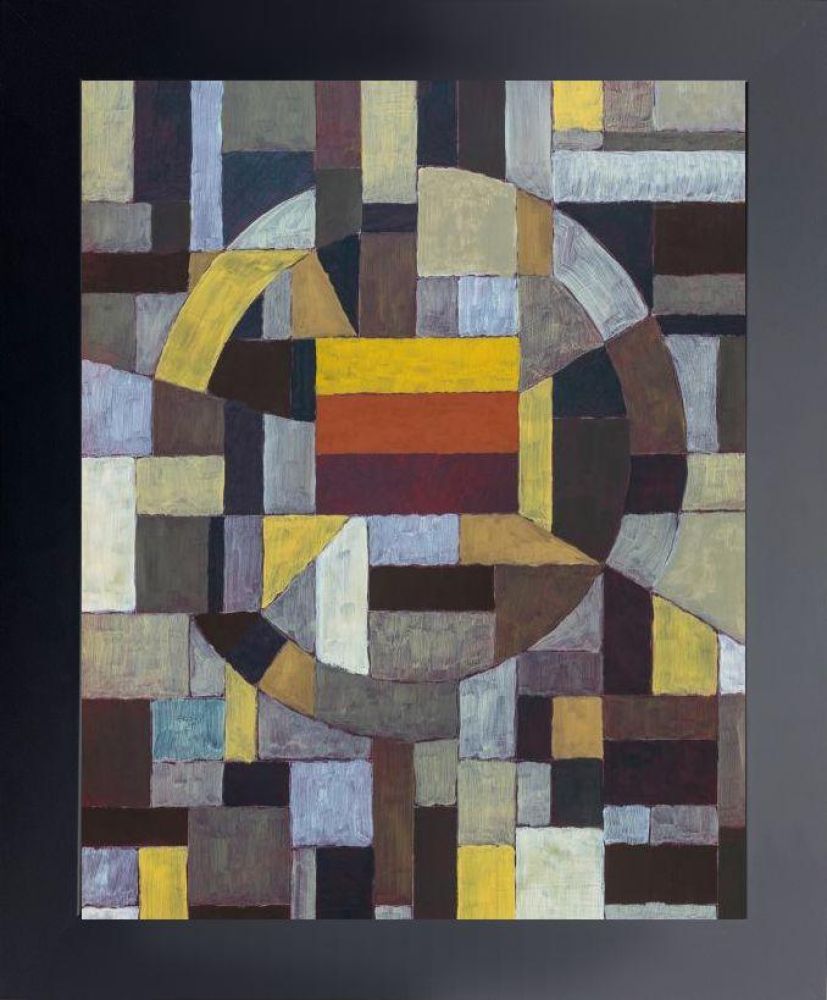 Mosaic Abstract Pre-framed - Flat Black Studio Frame 16"X20"