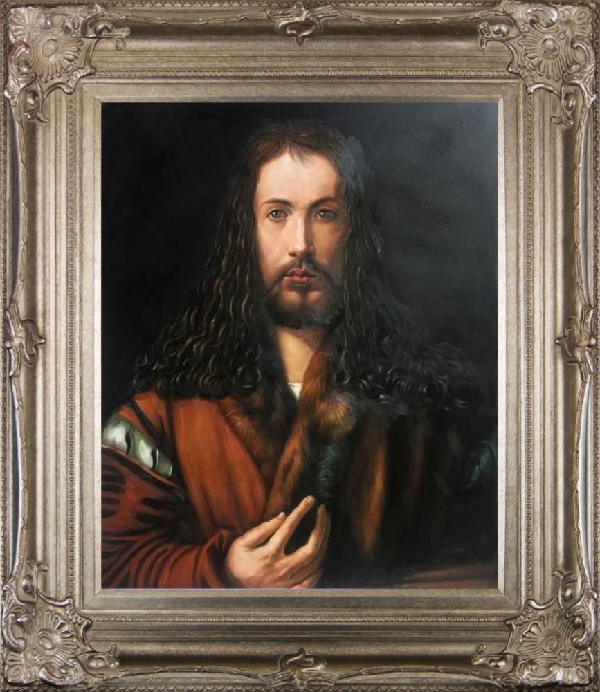 Self-Portrait at the Age of Twenty Eight Pre-Framed - Renaissance Champagne Frame 20"X24"