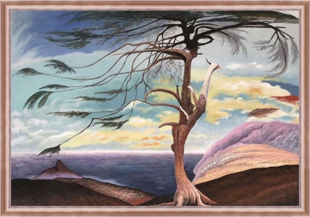 The Lonely Cedar Pre-Framed - Rose Gold Classico Frame 24" X 36"