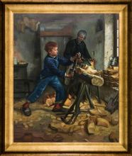 The Young Sabot Maker Pre-Framed